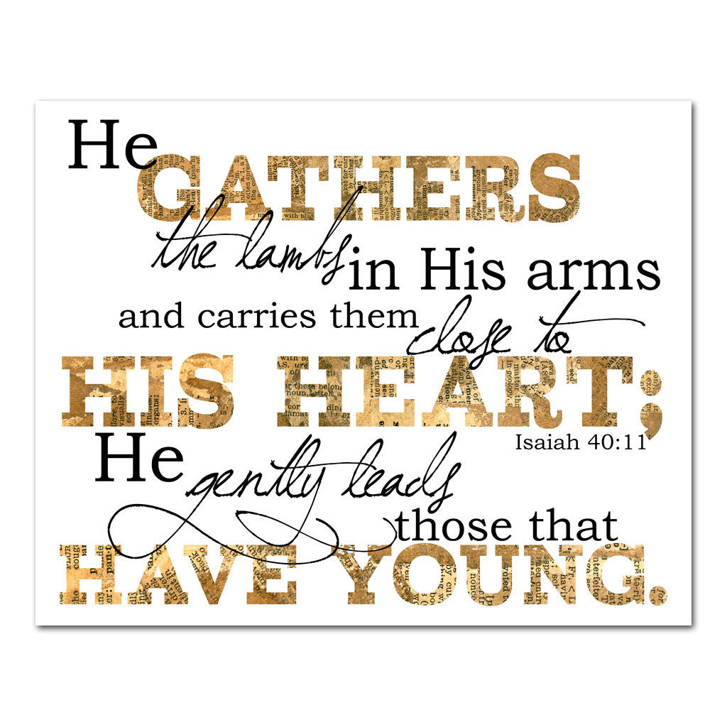 He gently leads scripture art