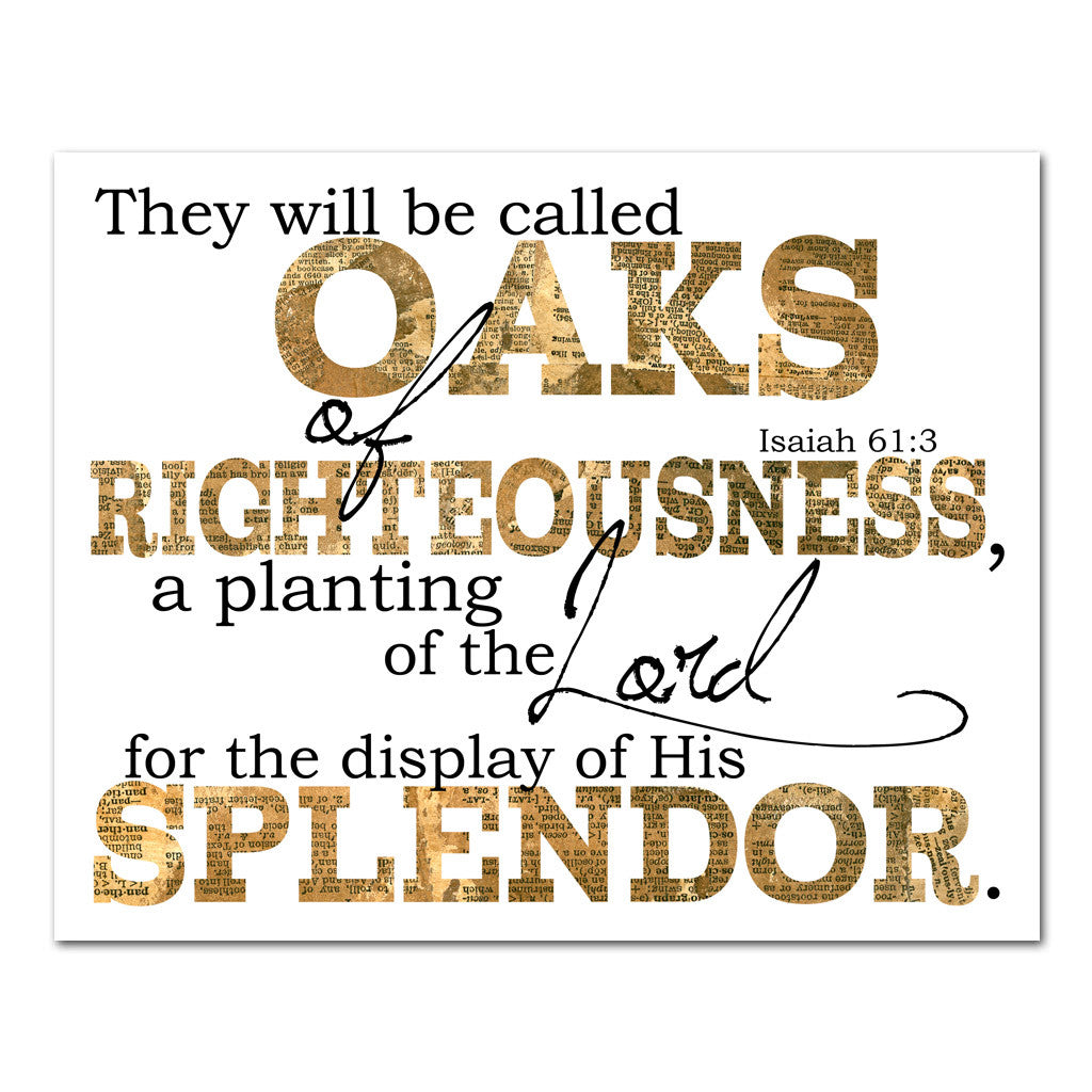 called oaks of righteousness scripture art