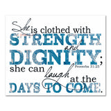 clothed with strength and dignity proverbs scripture art
