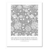 My Grace Is Sufficient | 2 Corinthians 12:9 — Digital Scripture Print