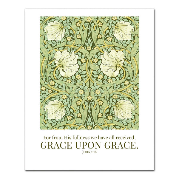 Grace Upon Grace | John 1:16 — Digital Scripture Print