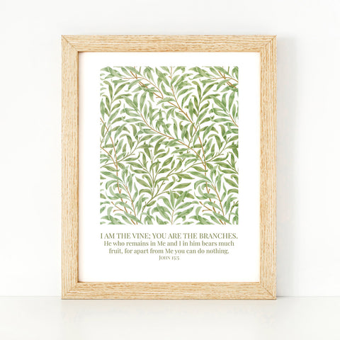 I Am the Vine | John 15:5 — Digital Scripture Print