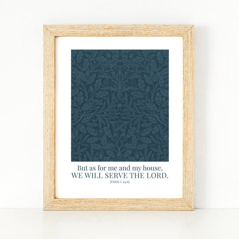 We Will Serve the Lord | Joshua 24:15 — Digital Scripture Print
