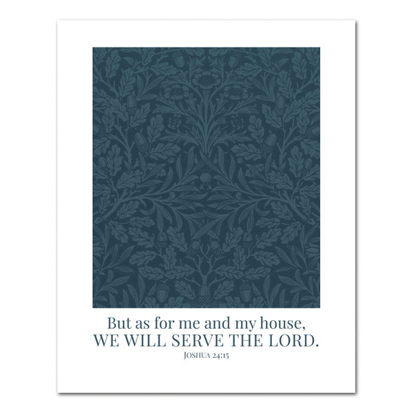 We Will Serve the Lord | Joshua 24:15 — Digital Scripture Print