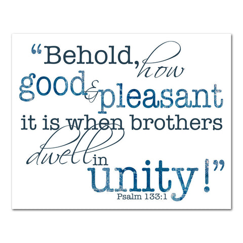 brothers dwell in unity