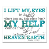 i lift my eyes to the hills scripture art