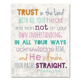 trust in the Lord proverbs scripture art